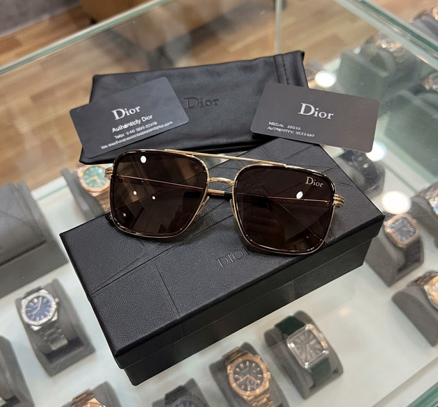 Dior Premium Square Metal Sunglasses for Men | Luxury UV Protection Eyewear