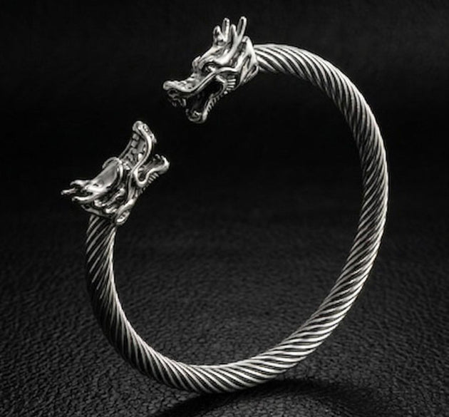 Alpha Dragon, 🐲 Steel Bracelet for Men