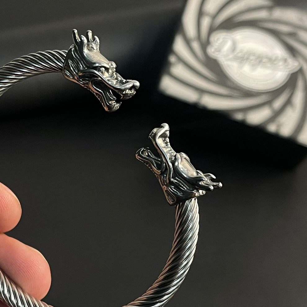 Alpha Dragon, 🐲 Steel Bracelet for Men